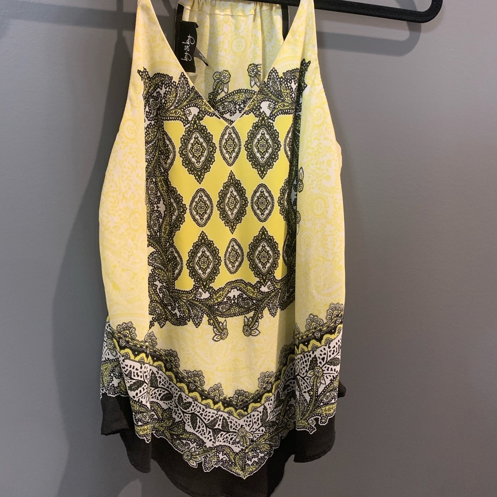 Yellow dressy tank top size small